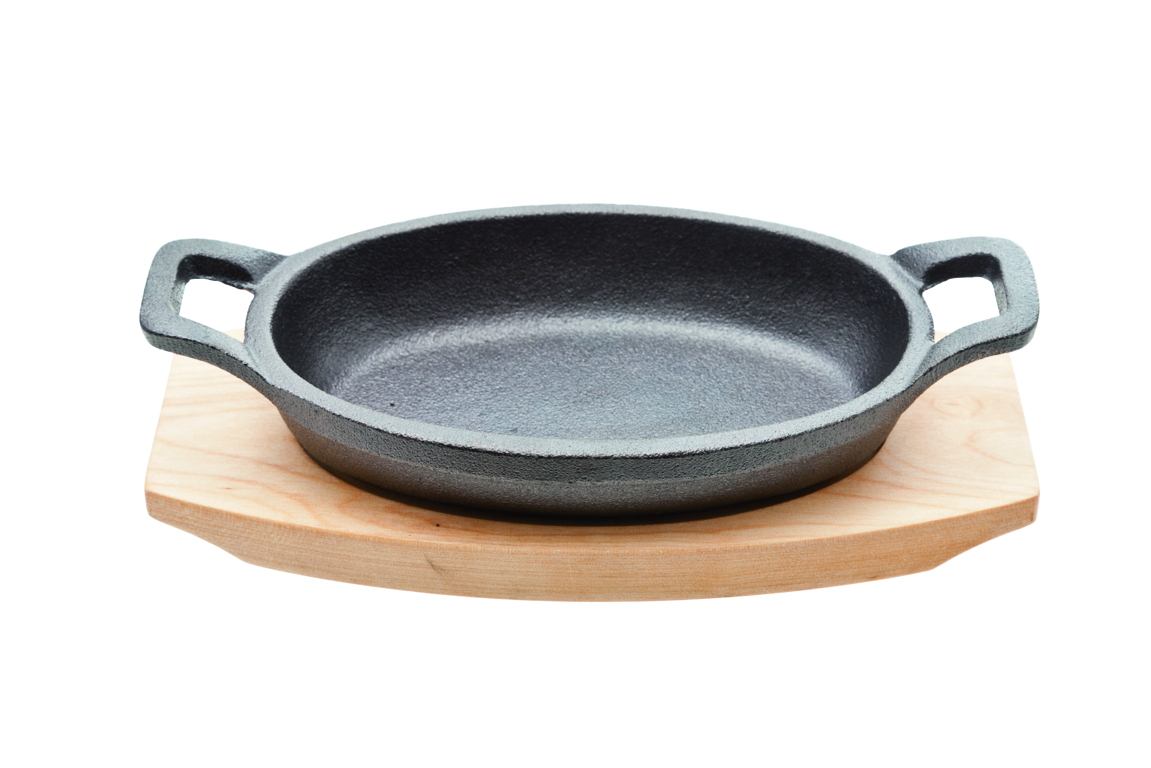 Playground, Gusseisen - Pfanne m. 2 Griffen oval 15,5 x 9,5 cm/ 0,23 ltr.