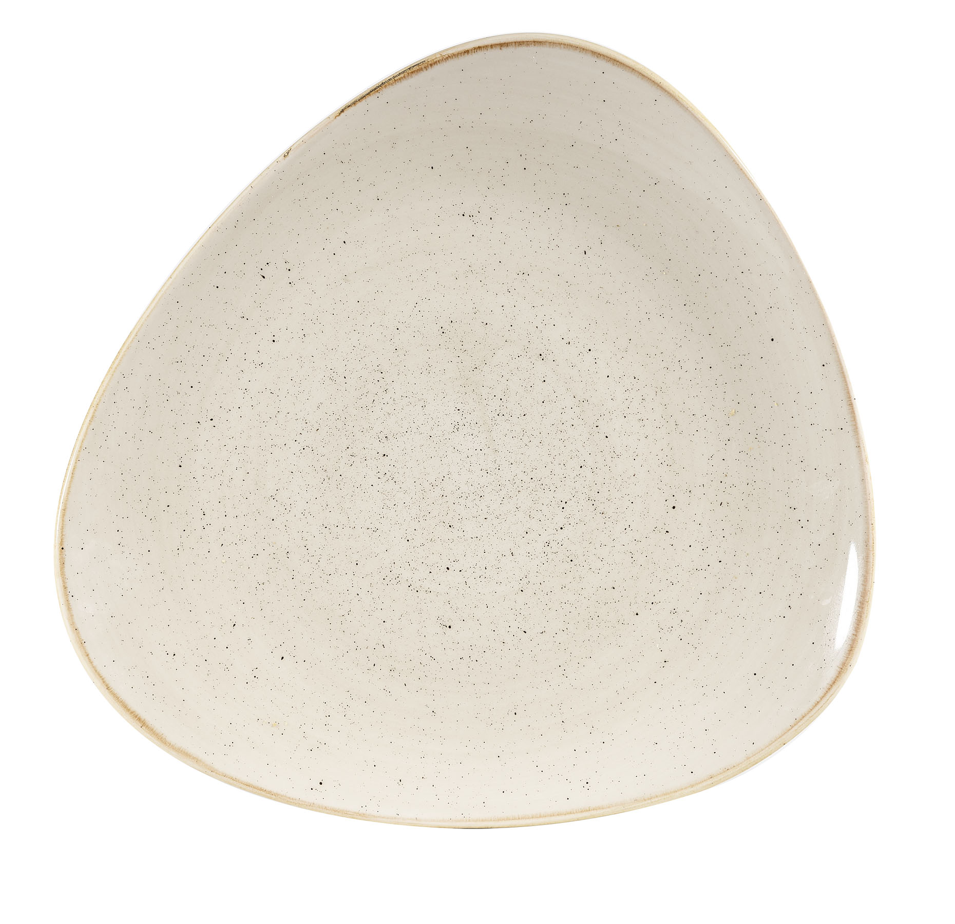 Churchill, Stonecast : Nutmeg Cream - Teller flach dreieckig, 26,5 cm
