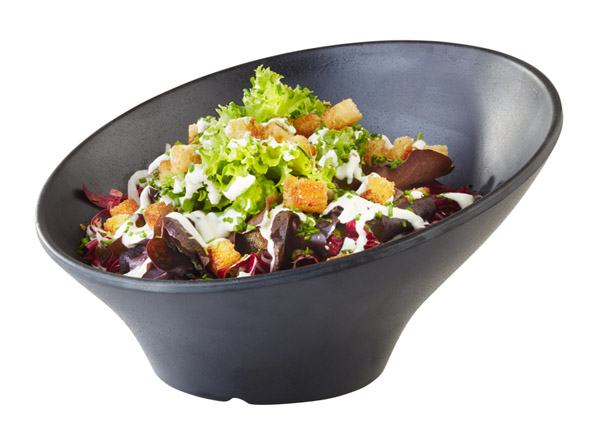 Schale ZEN D: 22,5 cm, H: 12,5 cm, 0,8 ltr., Melamin, schwarz, Steinoptik