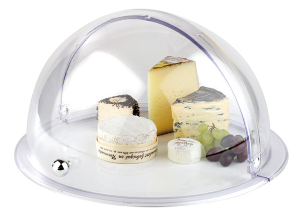 Rolltophaube D: 38 cm, H: 20 cm, SAN, vergoldeter Griff passend für alle D: 38 cm