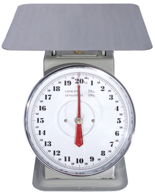 Küchenwaage bis 20 kg, 23 x 25 x 27 cm, Edelstahl