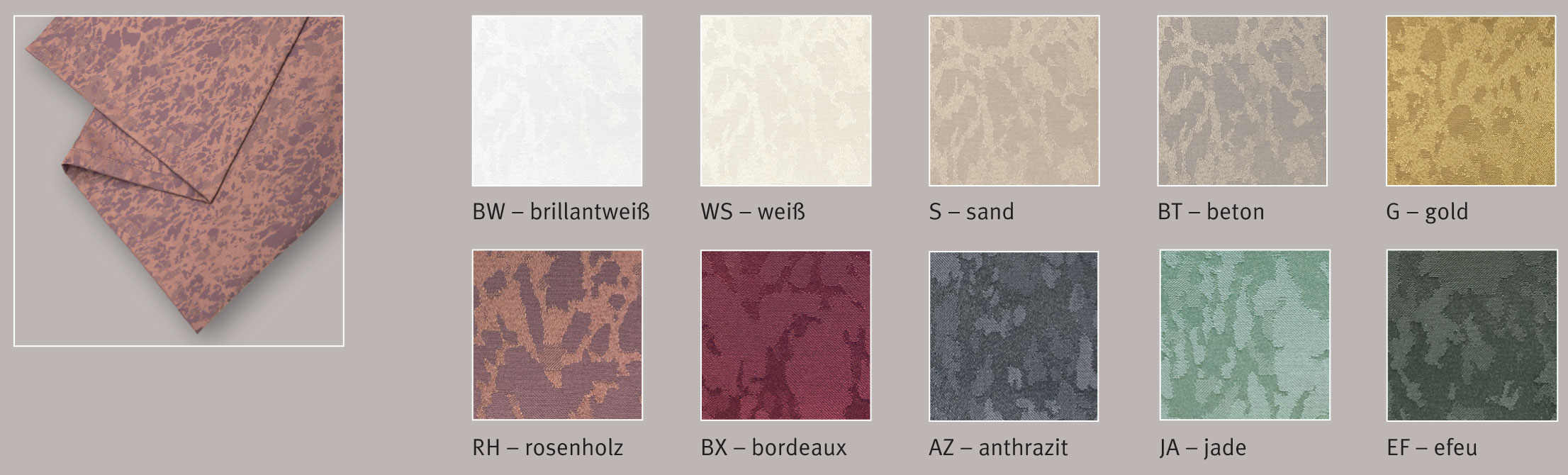 Tischdecke Marble - Mischgewebe mit Fleckschutz