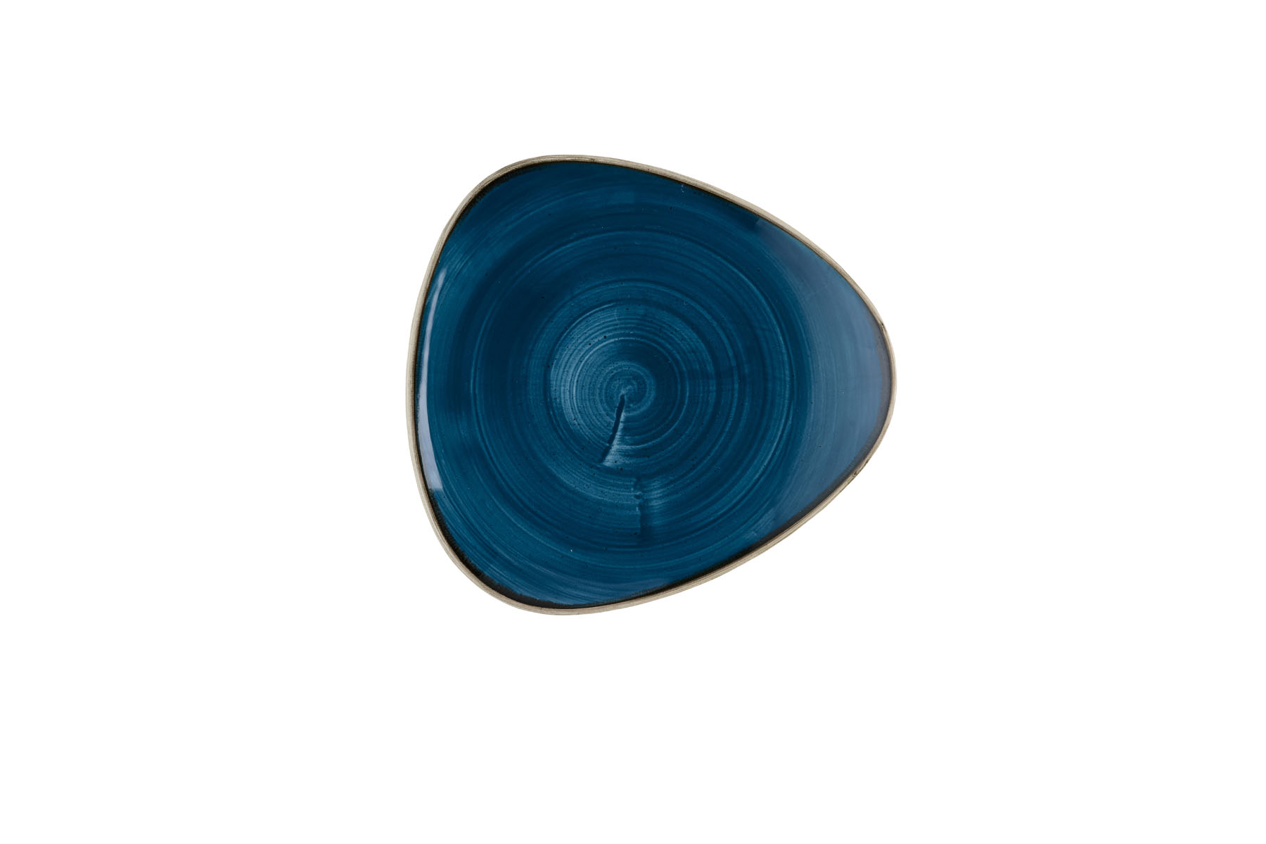 Churchill, Stonecast : Java Blue - Teller flach dreieckig, 24,5 cm