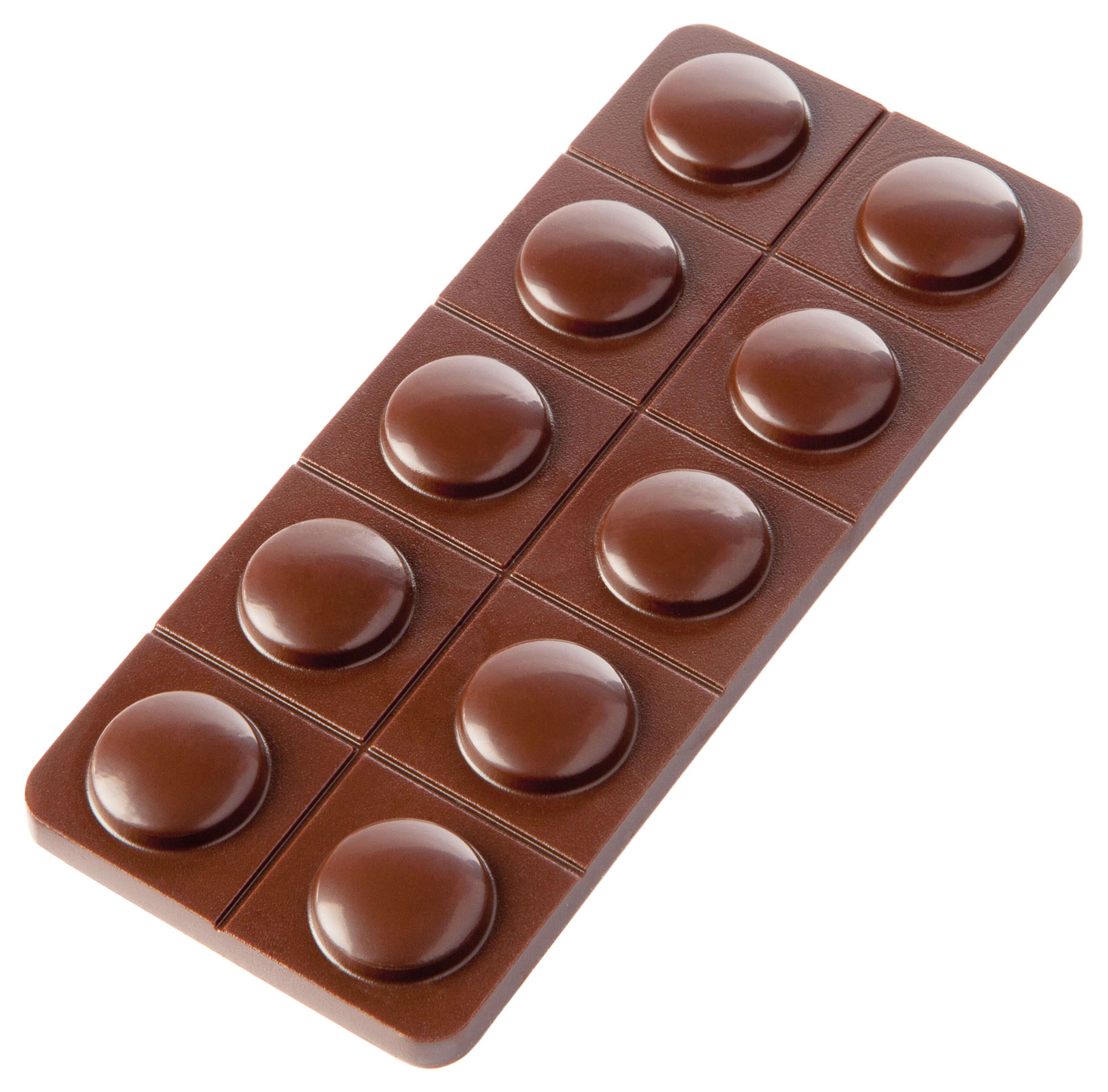 Schokoladen- Form, 275 x 135 mm, 1 x 5 Stück 105 x 45 x 7,5 mm