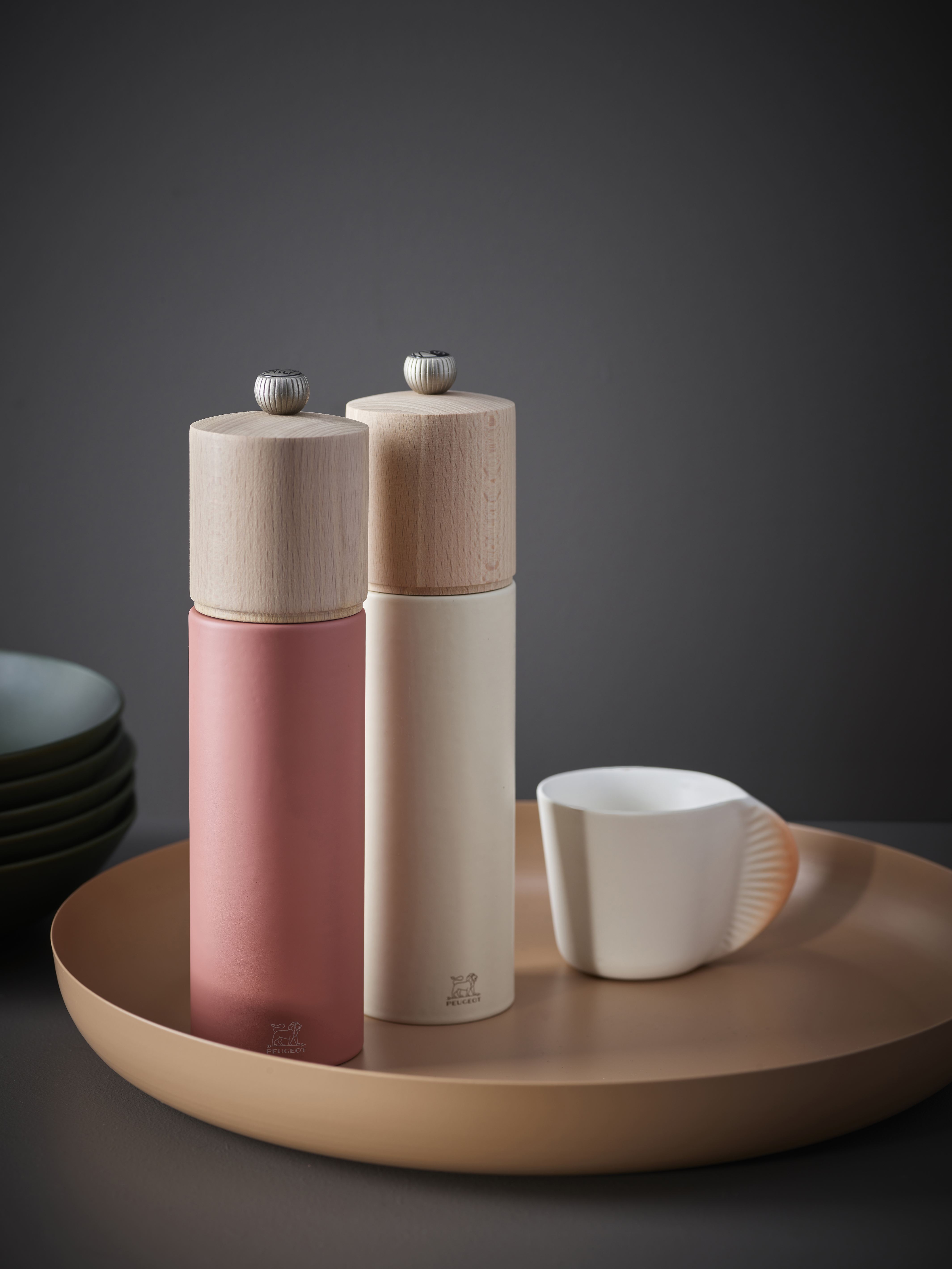 Peugeot : Boreal - Pfeffermühle, manuelle Buchenholz-Mühle, Größe: 21 cm, Farbe: altrosa