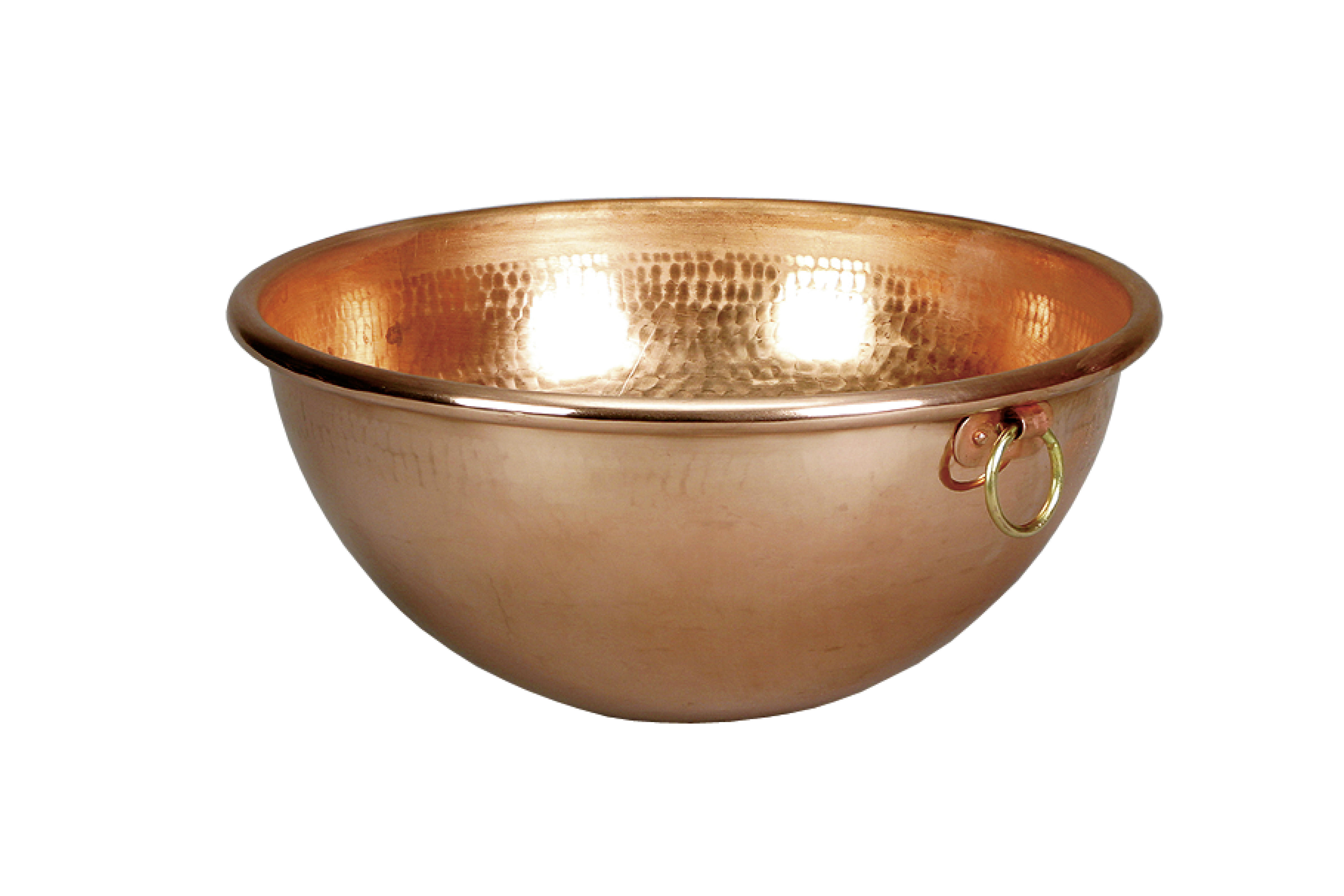 Kupfer-Eiweissschüssel mit Aufhängeringen, 350 mm/ 12,0 ltr.