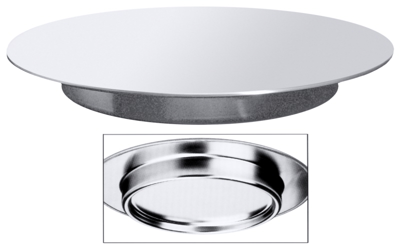 Tortenplatte mit Fußring, EdSt., D: 30 cm, H: 3,5 cm