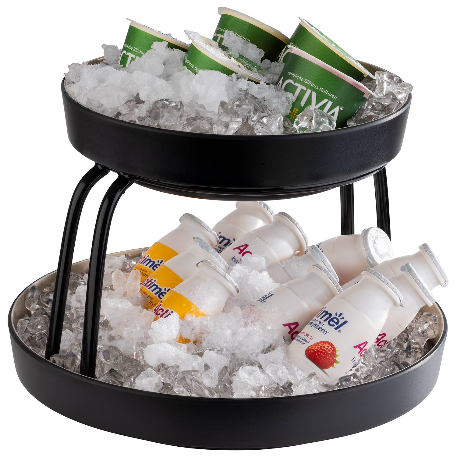 Buffetständer FRIDA, Metall/ PVC schwarz, D: 23 / 30,5 x 17 cm