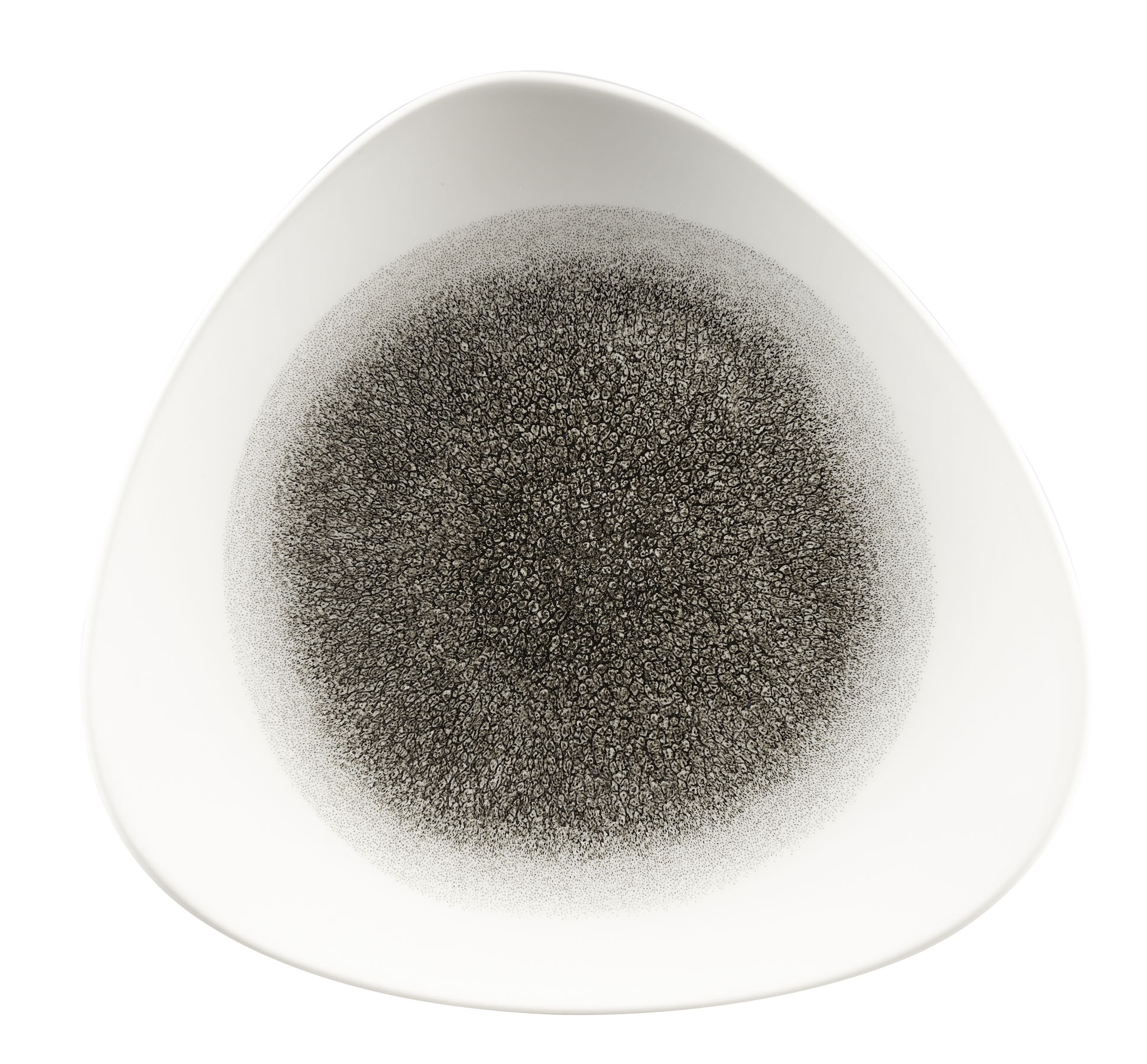 Churchill, Raku : Quartz Black - Teller flach dreieckig, 31,1 cm