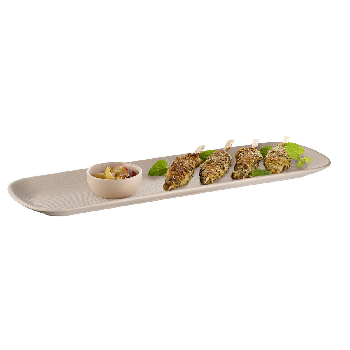 GN 2/4 Tablett NERO, Melamin, 53 cm x 16,2 cm, H: 2,5 cm, Fb. sand