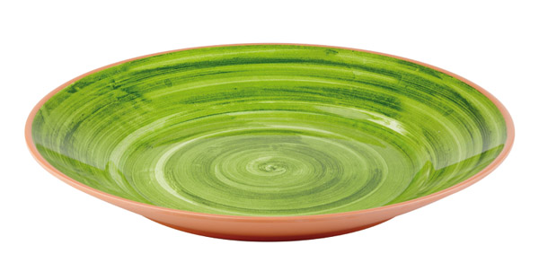 Teller LA VIDA D: 40,5 cm, H: 5,5 cm, Melamin, innen: Dekor in Grün