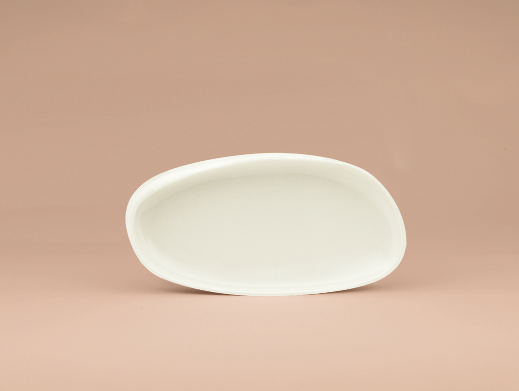 Schönwald, Wellcome - Platte, coup, oval, creme, uni, 26 cm