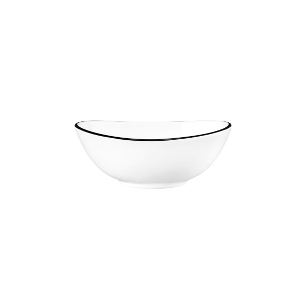 Seltmann Weiden, Modern Life : 10826 Black Line - Suppen-Bowl oval 5238, 16 cm/ 0,42 ltr.