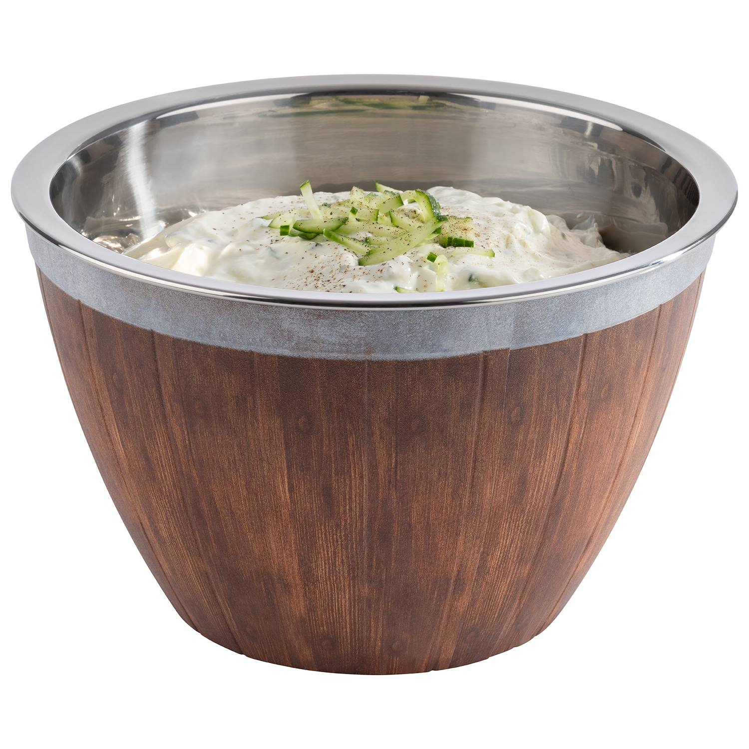 Fass, 2-teiliges Set, D: 26 cm, H: 16 cm, I: 4,5 ltr.