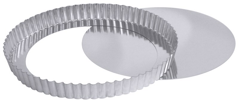 Quiche-, Tortenbodenform, 2-tlg., Weißblech, D: 32 cm, H: 2,5 cm