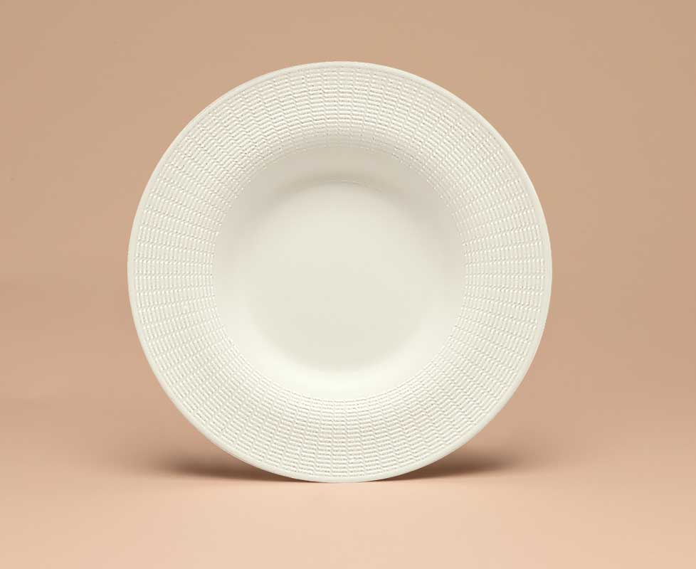 Schönwald, Generation - Salat-, Dessertteller, tief, Fahne, Relief, creme, uni, 20 cm