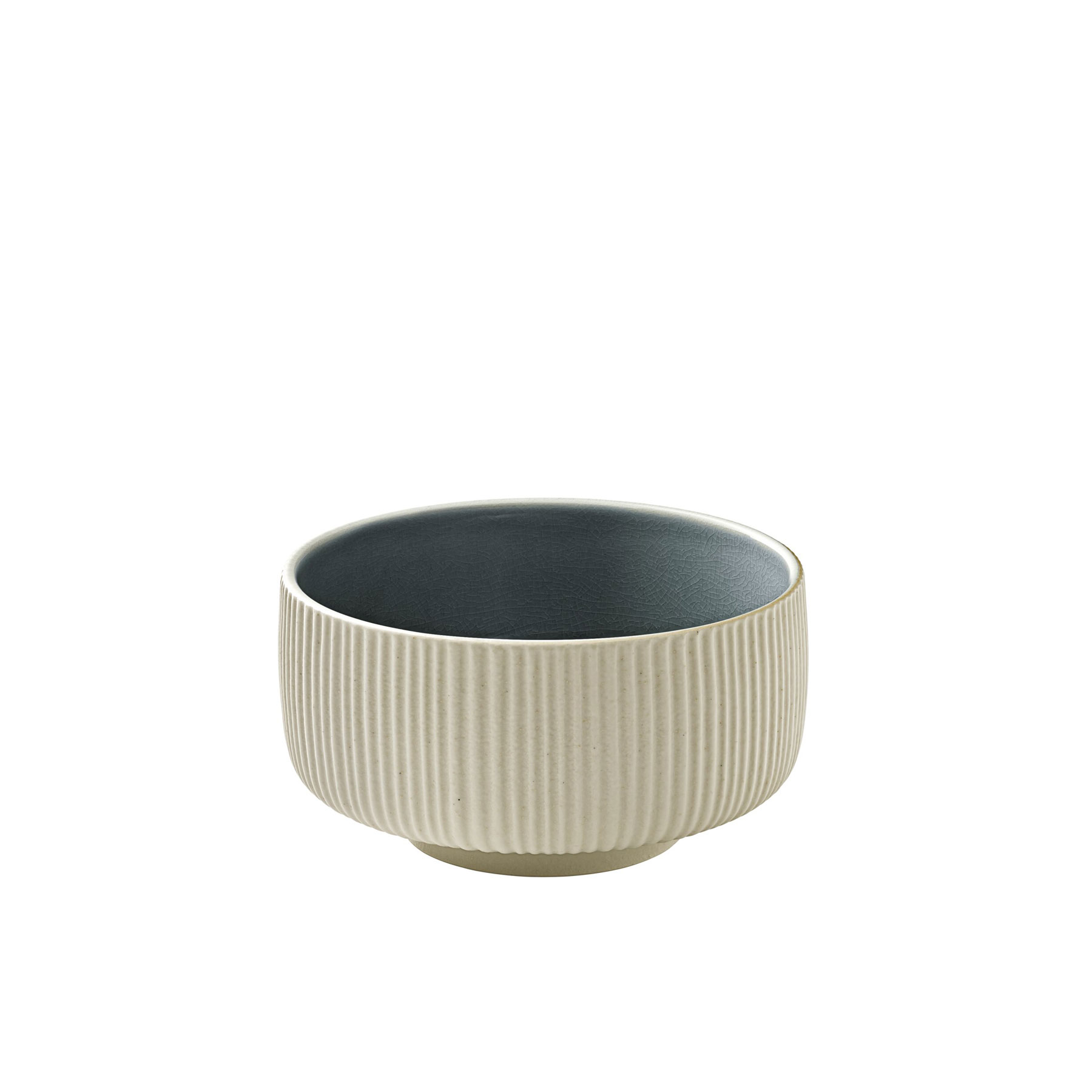 Playground, Steinzeug - NARA Grau : Schüssel rund , Relief, 15 cm/ 0,88 ltr.