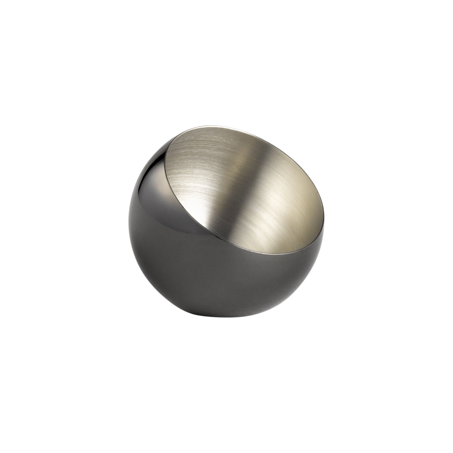 Schale SPHERE, 3er-Set, Edelstahl 18/8, D: 8 cm, H: 7 cm, I: 0,1 ltr., innen: mattiert, aussen: gunmetal