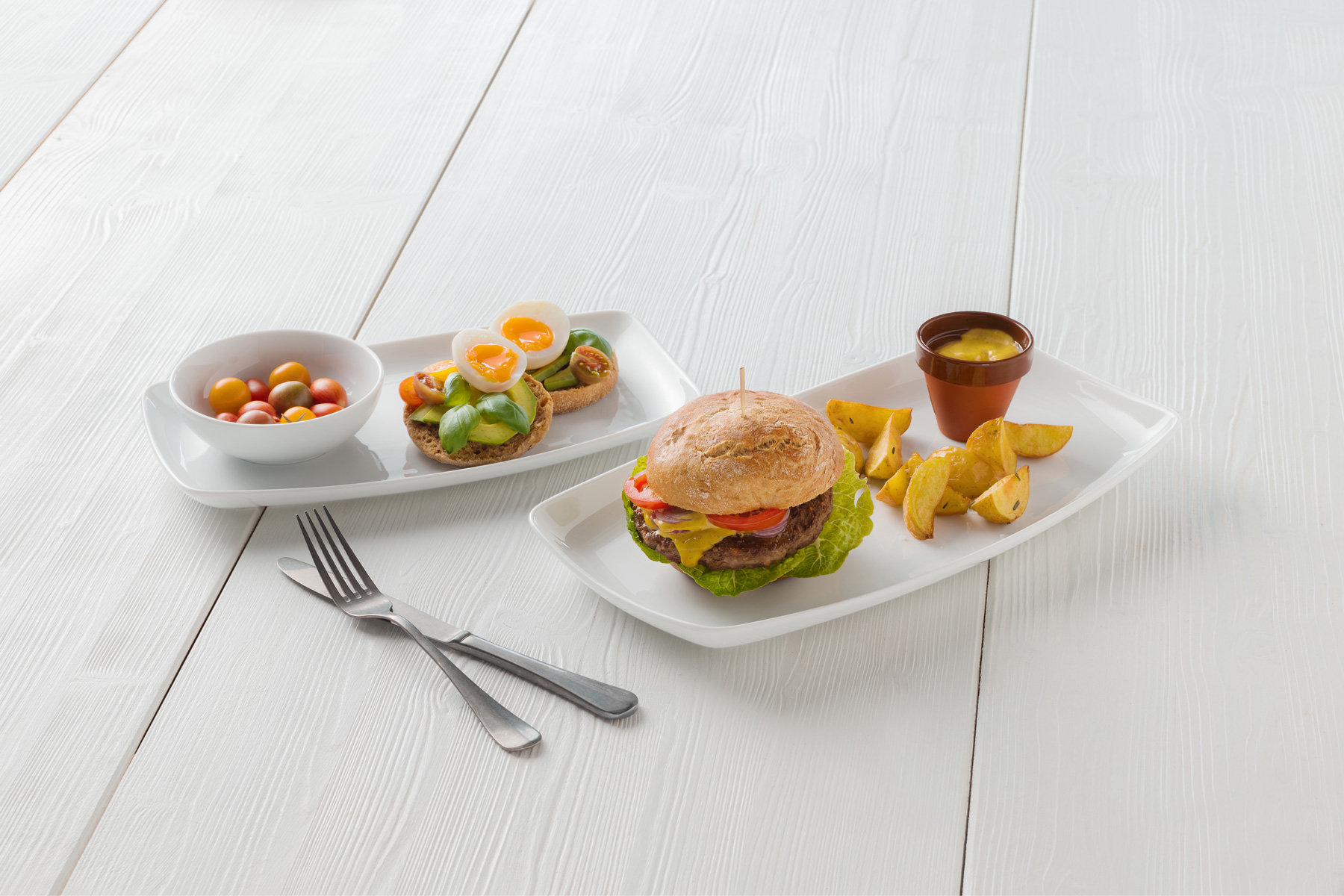 Schönwald, Unlimited - Burgerplatte, weiss, uni, 36 x 20 cm