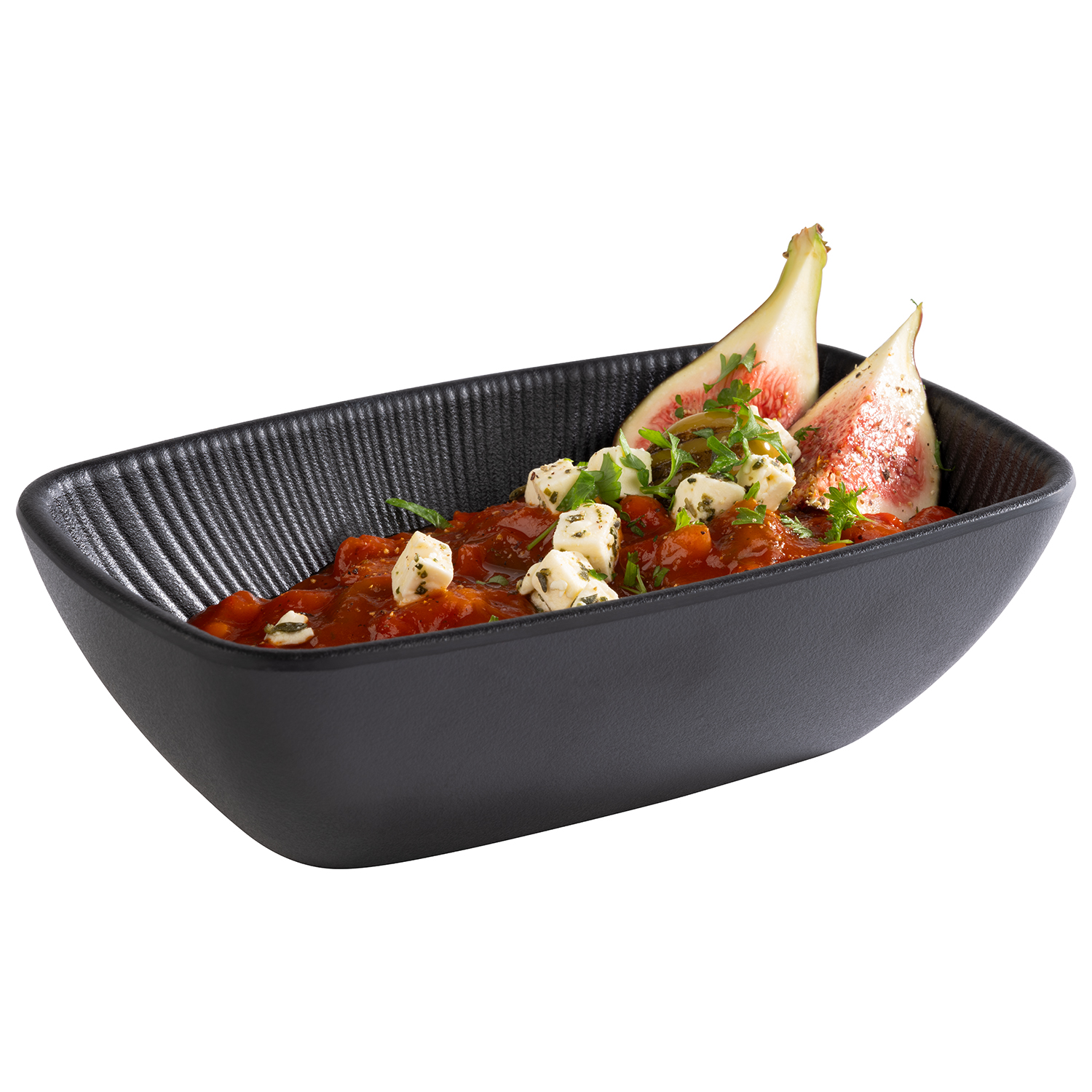 GN 1/9 Schale NERO, Melamin, 17,6 x 10,8 cm, H: 5,5 cm, I: 0,35 ltr., Farbe: schwarz