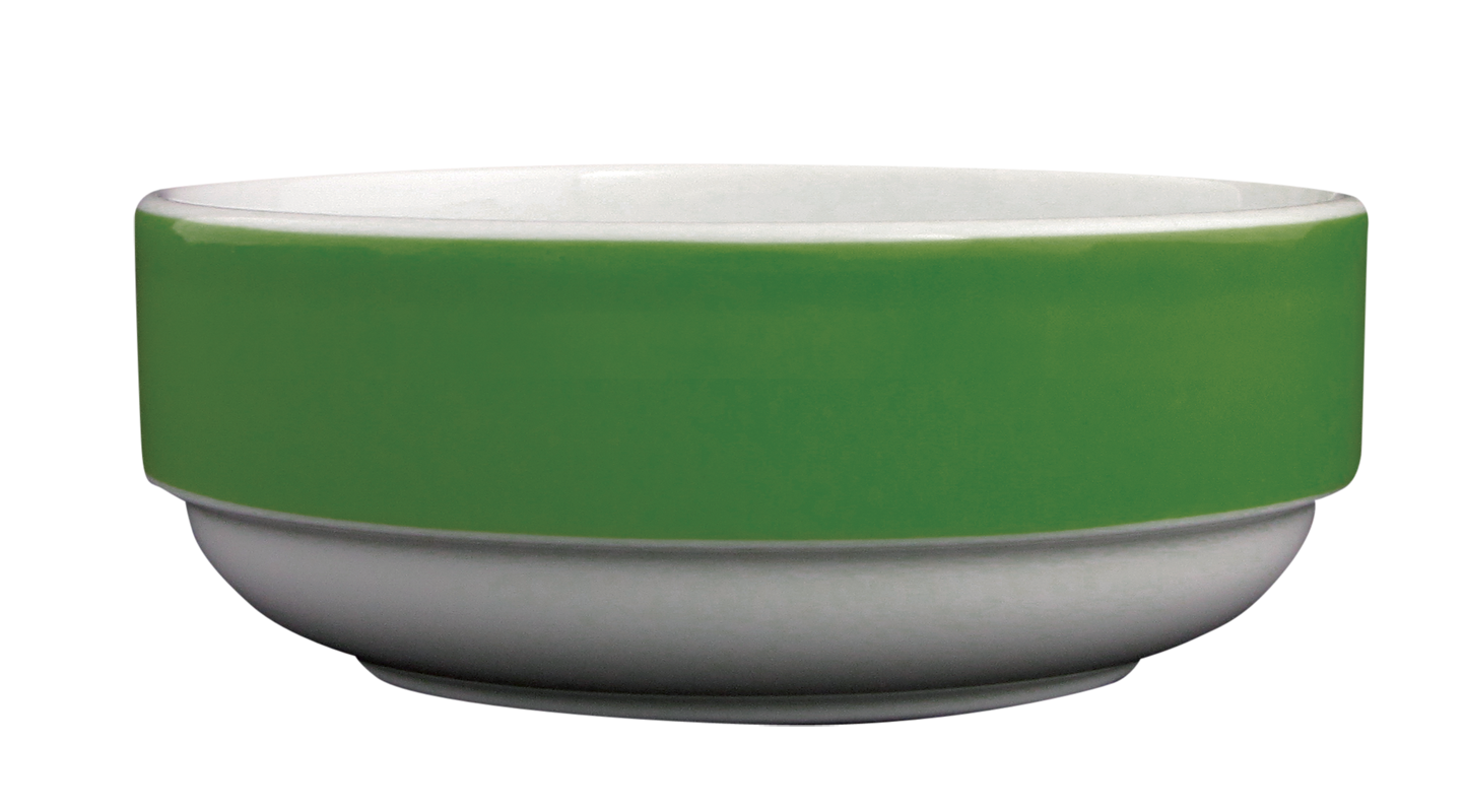 Eschenbach, Color - Dessertschale rund, weiss/ dunkelgrün, 12 cm