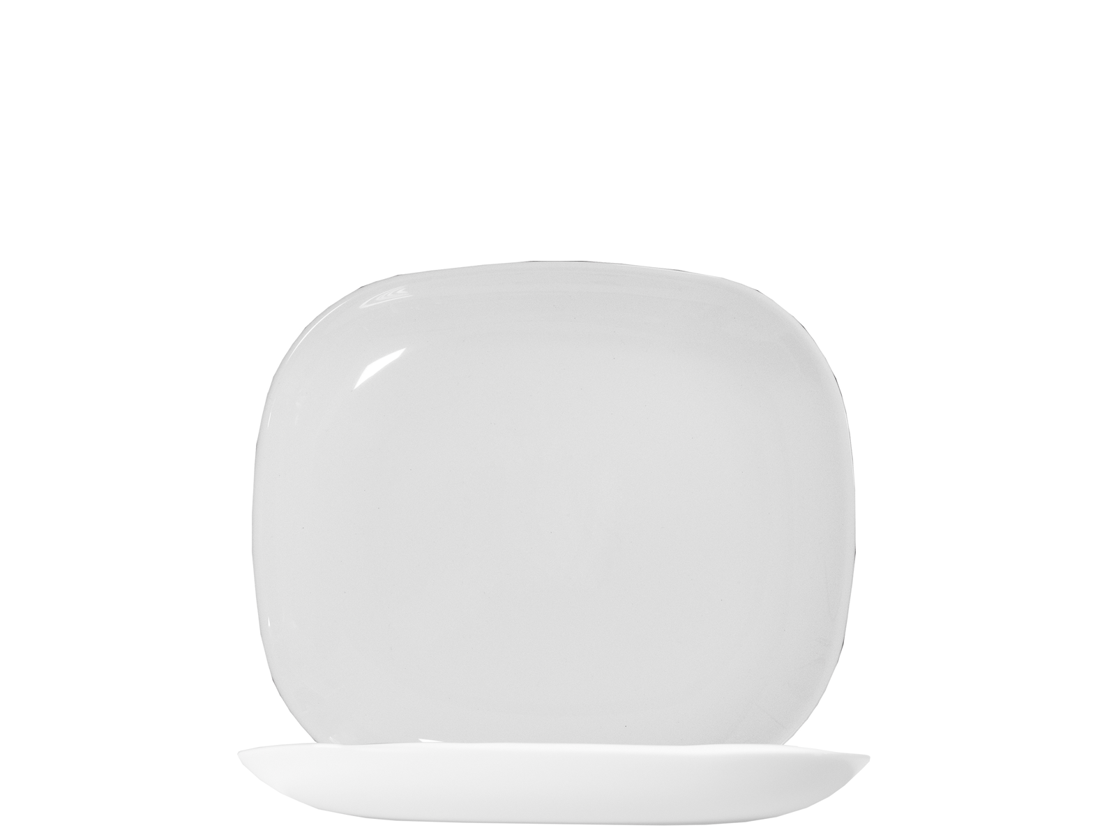 Arcoroc, Solutions - Teller flach, rechteckig, uni, weiss, 21 x 19 cm