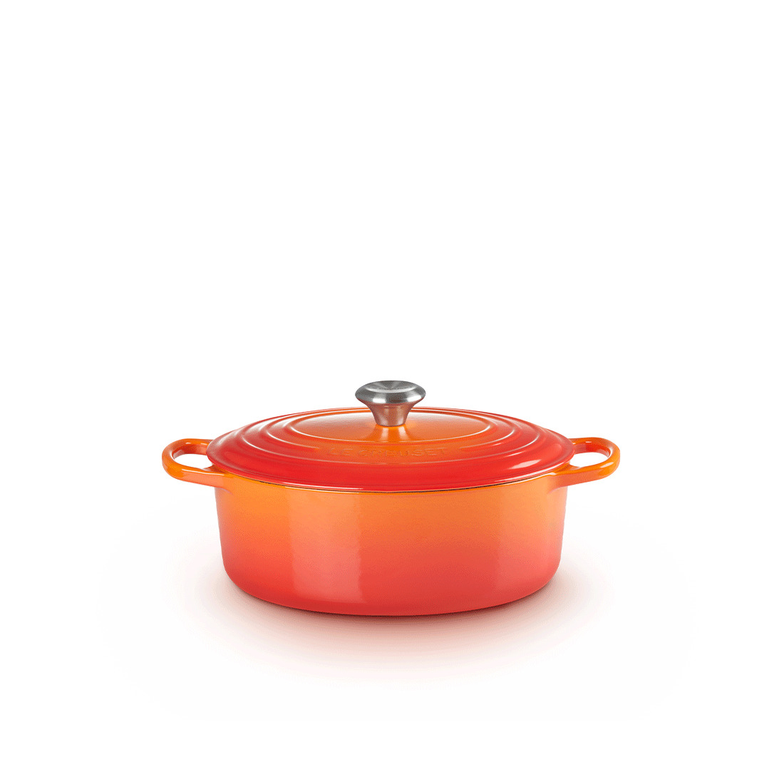 Le Creuset, Gusseisen - Bräter oval Signature, 31 cm/ 6,3 ltr., Fb. Ofenrot