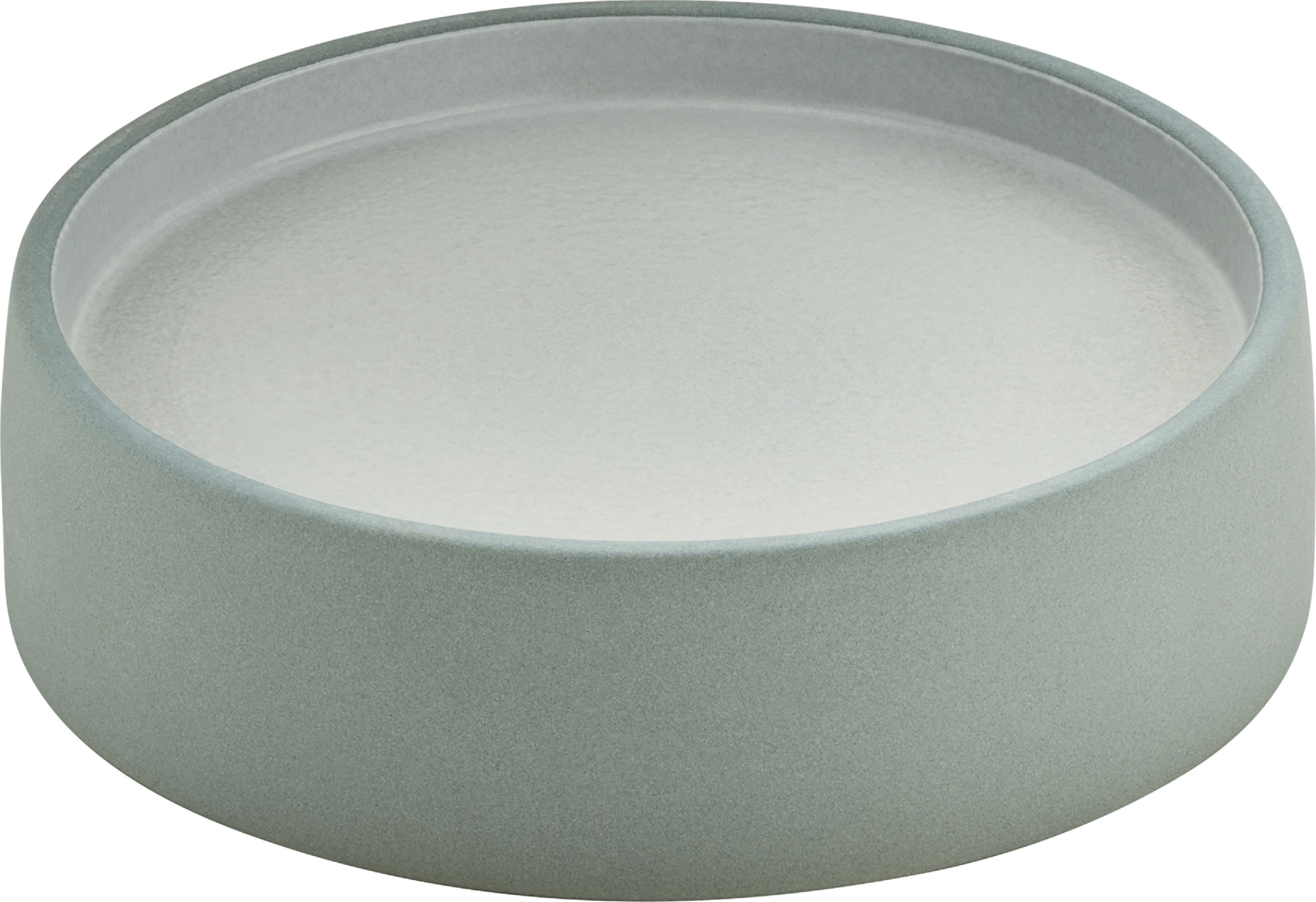 Playground, Steinzeug - 2in1 ARTISAN : Teller grau-weiss, flach/ tief, 16 x 4,5 cm