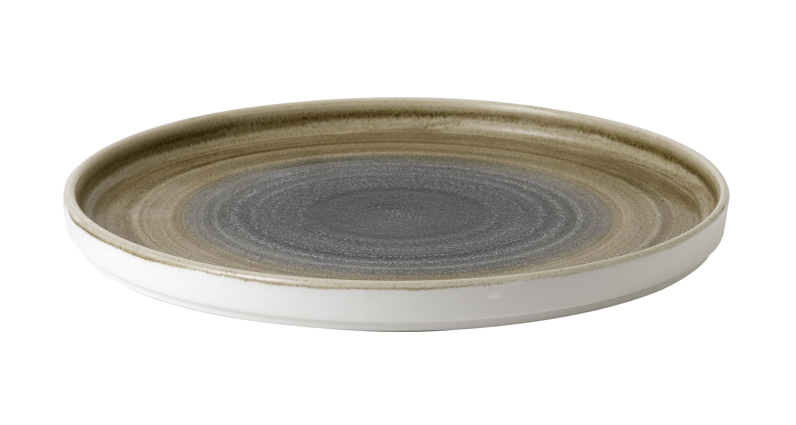 Churchill, Stonecast Aqueous : Bayou - Teller flach m. erhöhten Rand, 26 x 2 cm