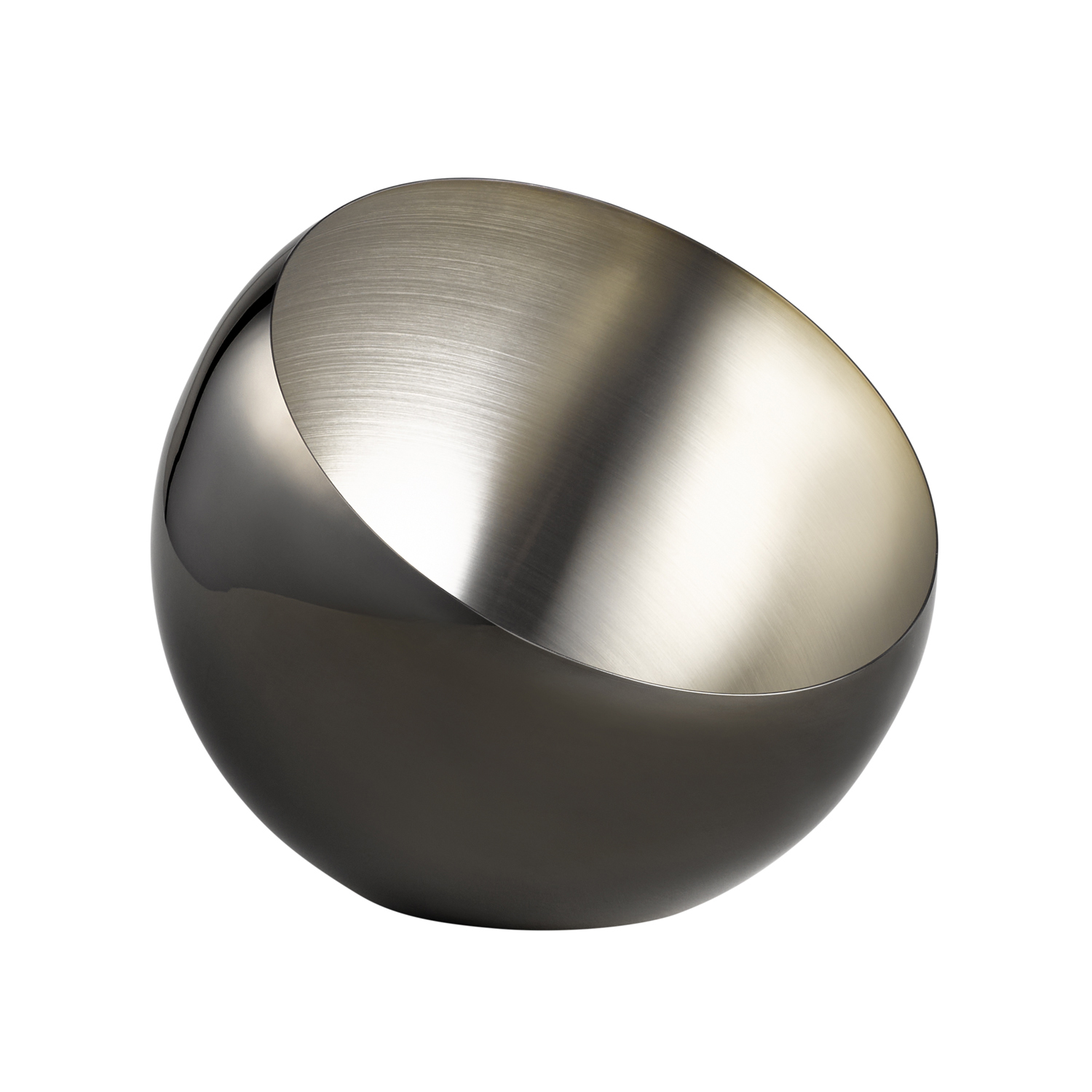 Schale SPHERE, Edelstahl 18/8, D: 24 cm, H: 21 cm, I: 2 ltr., innen: mattiert, aussen: gunmetal