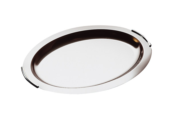 Tablett FINESSE, 51 x 36 cm, oval, 18/0 Edelstahl, Tiefe: 2,6 cm,