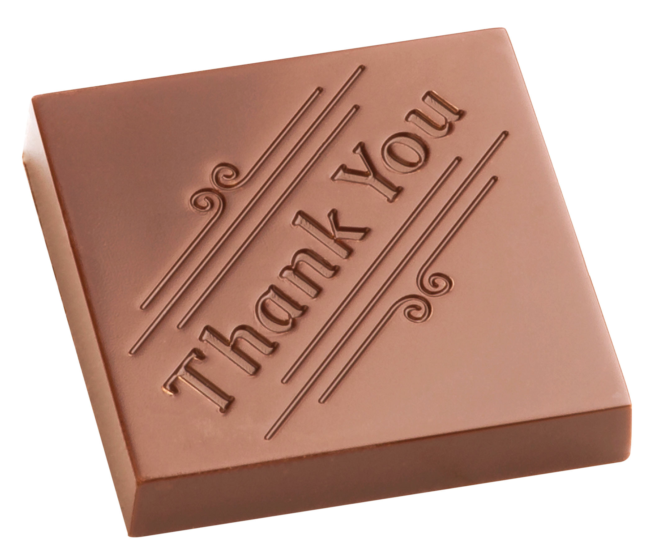 Schokoladen-Form Thank You, 275 x 135 mm, 3 x 7 Stück 28 x 28 x 4,6 mm