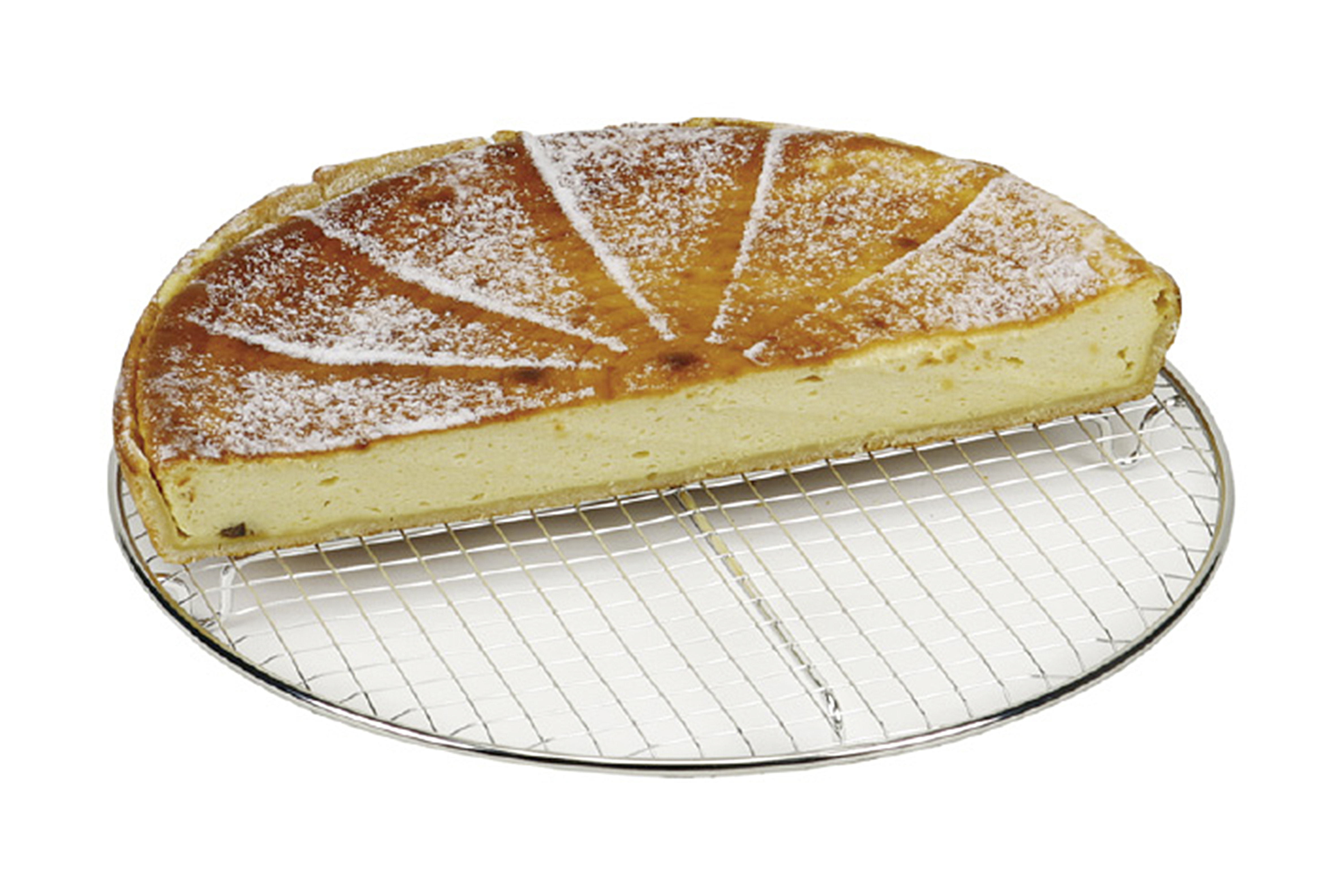 Tortengitter rund, Muster Karo, mit Füssen, D: 360 mm