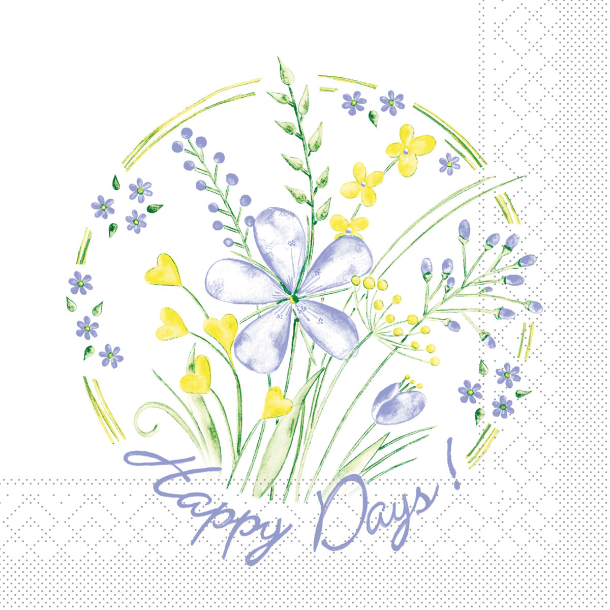 Servietten - Frühjahrsmotiv HAPPY DAYS Tissue