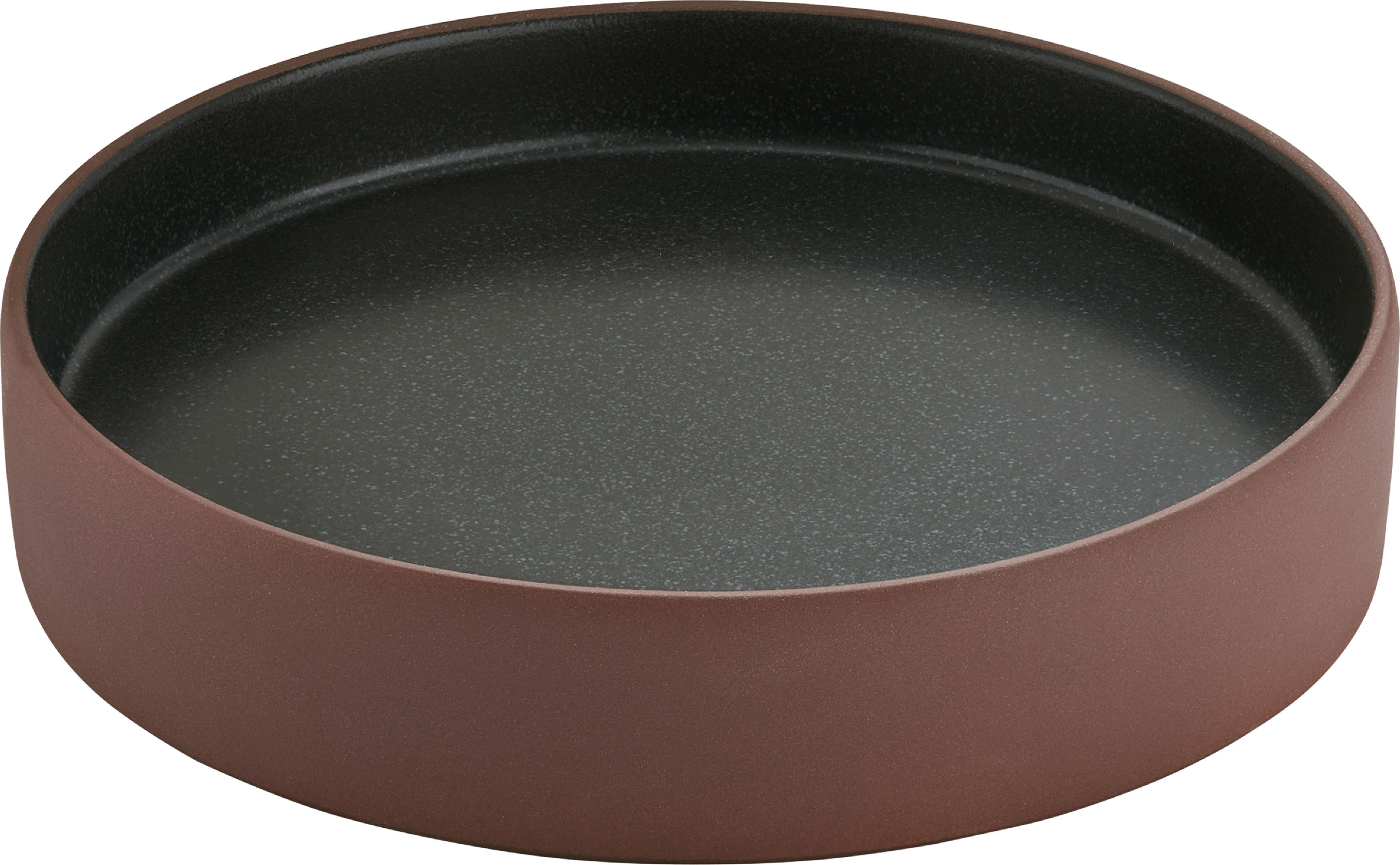 Playground, Steinzeug - 2in1 ARTISAN : Teller braun-schwarz, flach/ tief, 21 x 4,5 cm
