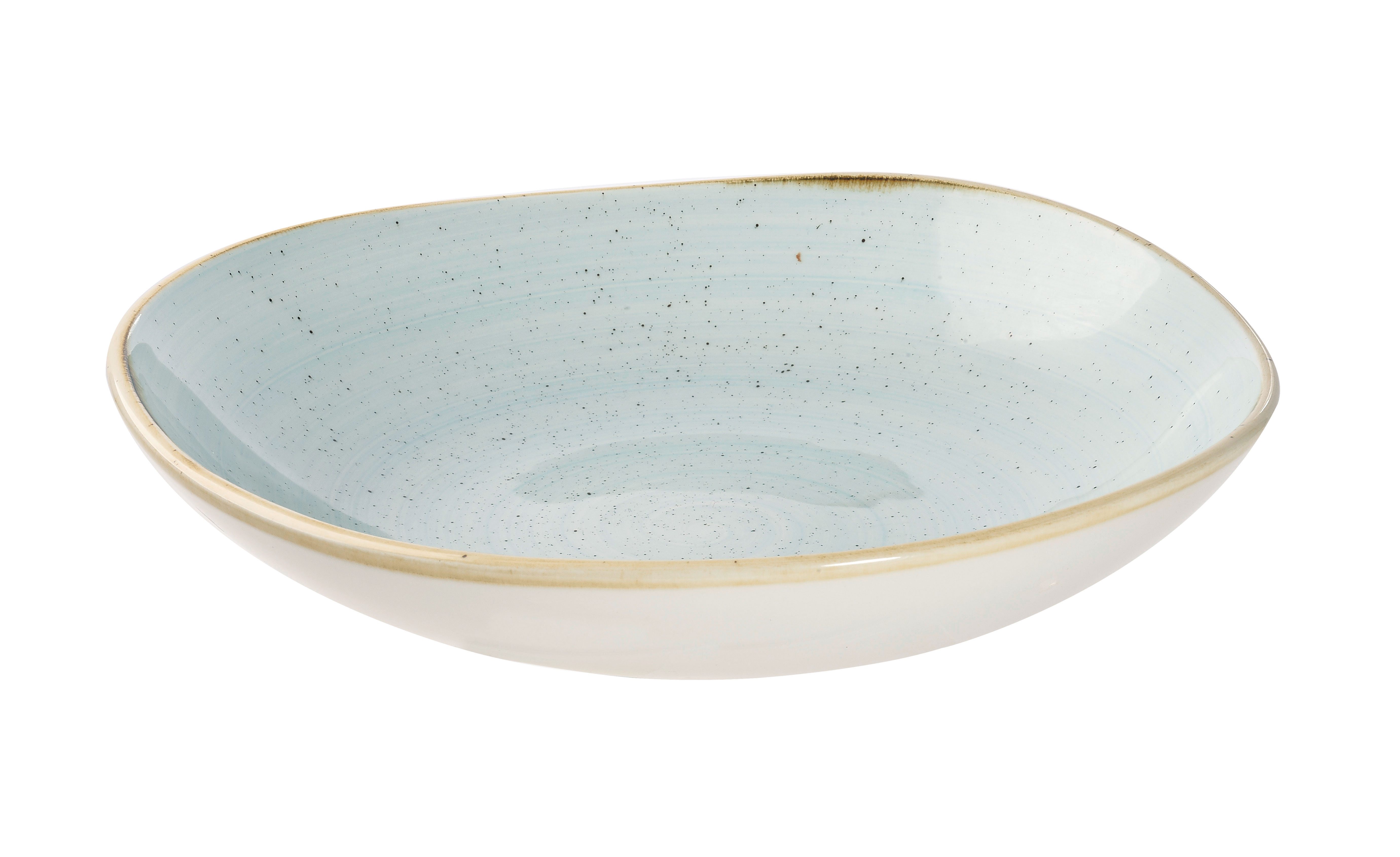 Churchill, Stonecast : Duck Egg Blue - Teller tief rund Organisch, 25,3 cm/ 1,1 ltr.