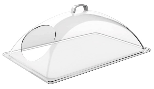GN Kuppelhaube, 54 x 33 cm, H: 20 cm, Haube aus SAN, passend für GN 1/1