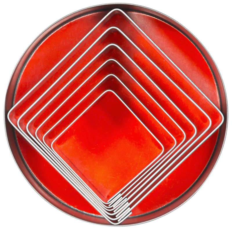 Ausstechformen, quadratisch, glatte Form, Weißblech, L: 30 - 70 mm, H: 30 mm