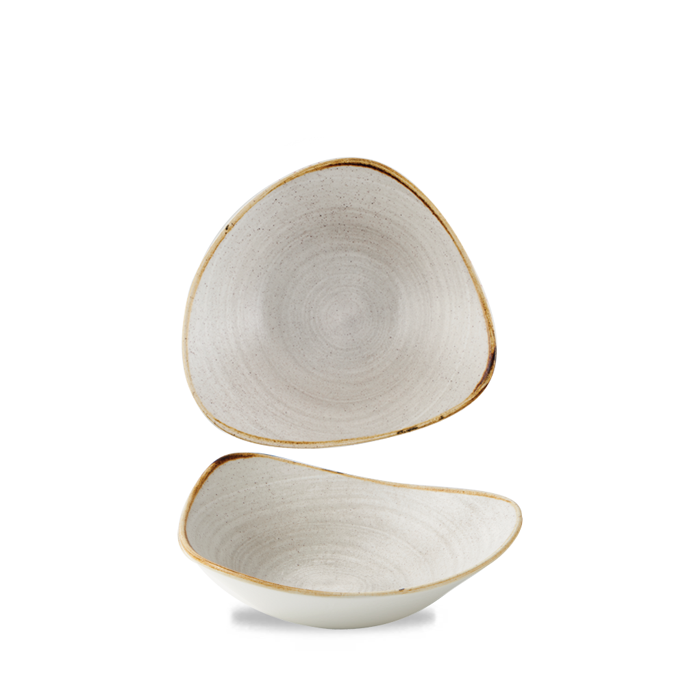 Churchill, Stonecast Raw : Grey Vellum - Schale dreieckig, 23,5 cm/ 0,6 ltr.