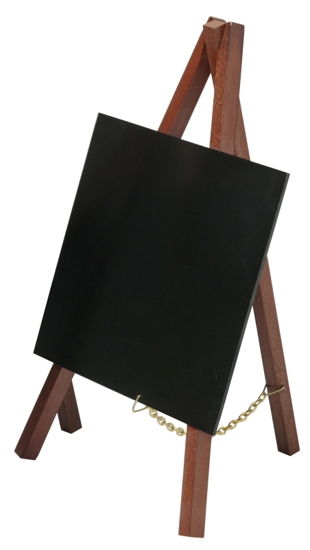 Tischstaffelei, Buchenholz, PVC, mahagoni, 13 x 15 cm, H: 24 cm