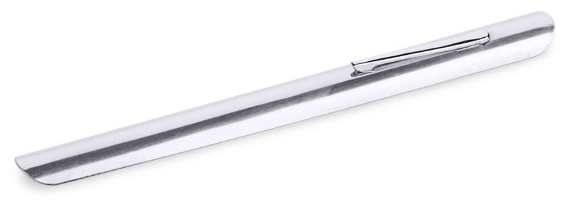 Tisch-Krümelentferner, mit Metall-Clip, gewölbt, Edelstahl, L: 15 cm, B: 1,5 cm