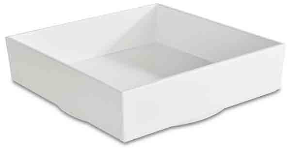 Bento Box ASIA PLUS 23 x 23 cm, H: 6,5 cm, 2 ltr., Melamin, außen: weiss, matt