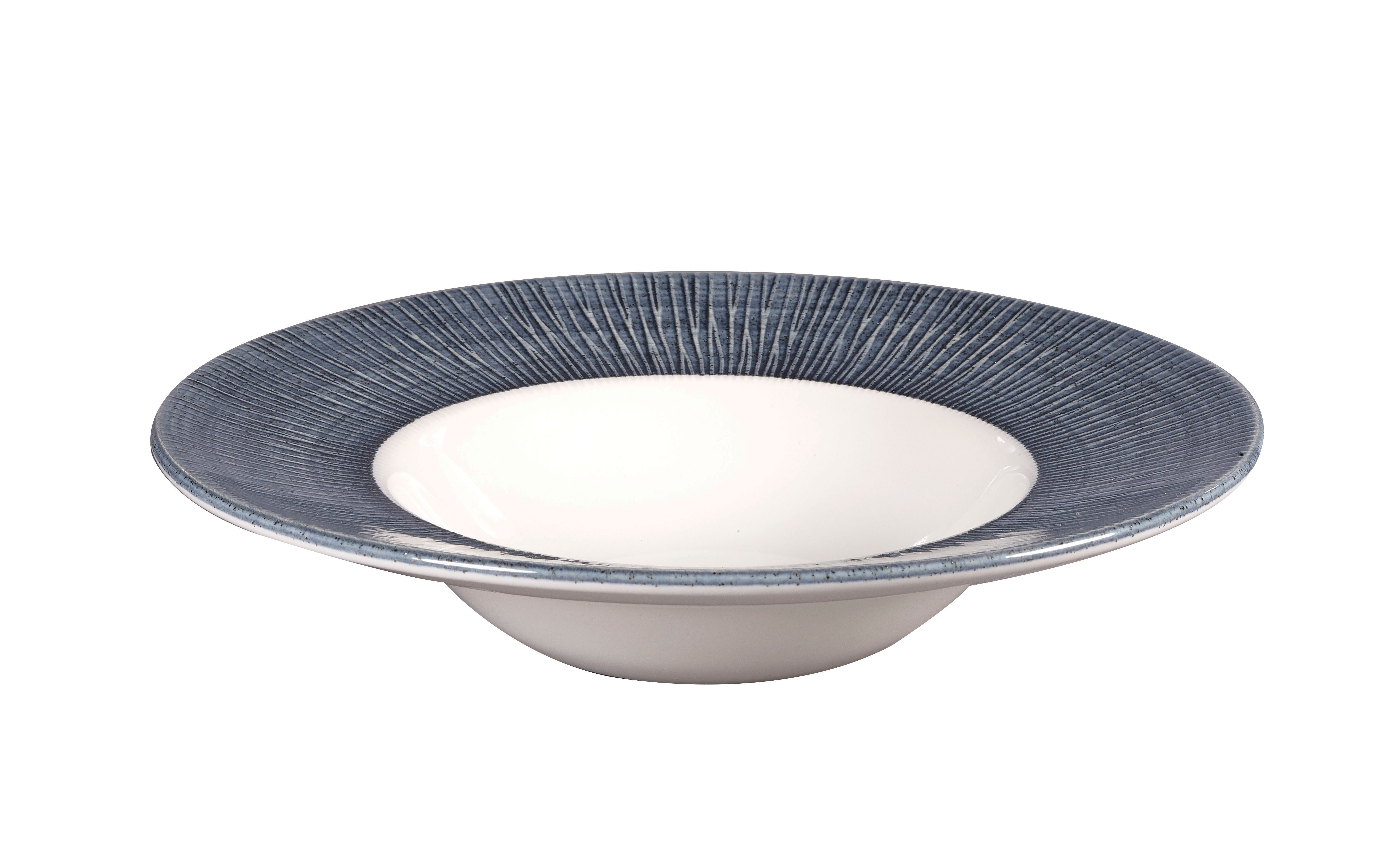 Churchill, Bamboo : Mist - Teller tief breite Fahne, 24 cm/ 0,28 ltr.