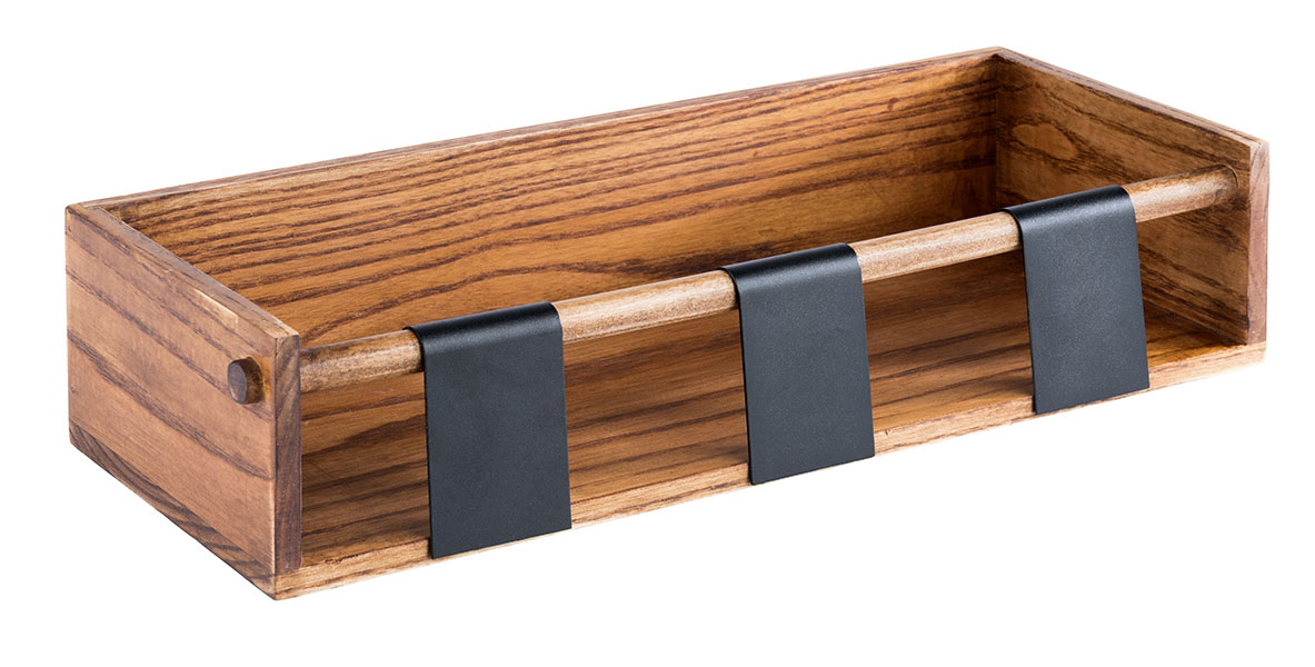 Dressingtopf/ Display / Station, Eichenholz, 40 x 16 cm, H: 9 cm