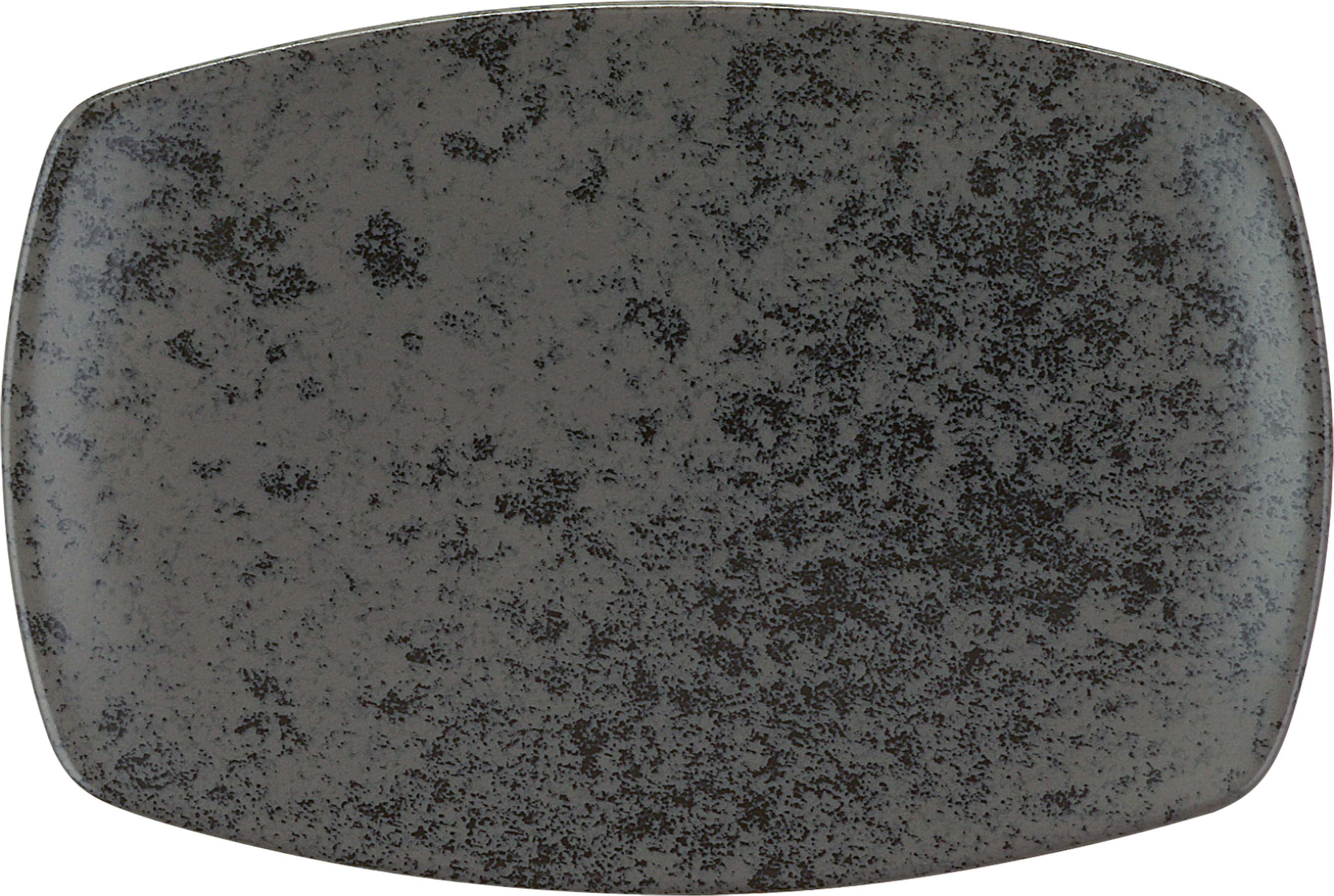 Bauscher, Sandstone : Dekor 425775 Black - Platte rechteckig coup 13,9 x 9,4 cm