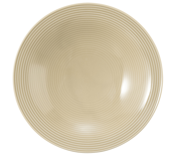 Seltmann Weiden, Beat : Sandbeige - Suppenteller rund mit Relief, 22,5 cm/ 0,4 ltr.