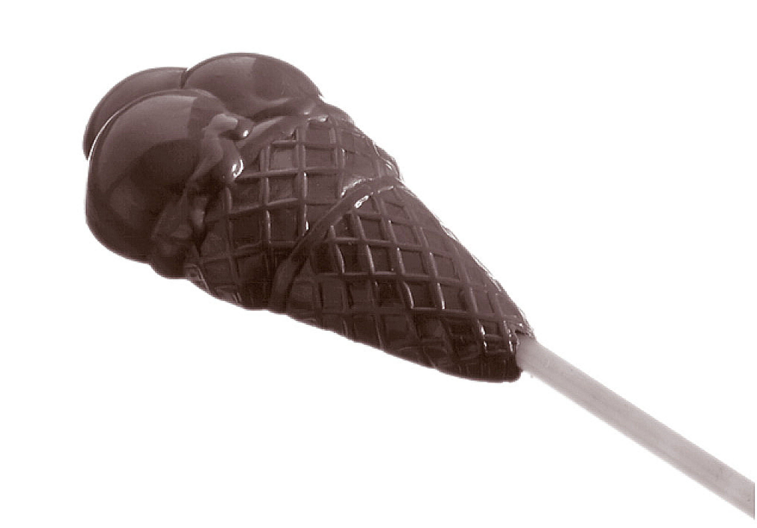 Schokoladen- Form Lolli Eis, 275 x 135 mm,1 x 10 Stück 66 x 35 x 10 mm