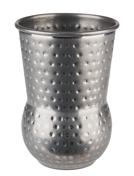 Becher JULEP MUG, Edelstahl, D: 8 cm, H: 11,5 cm, I: 0,4 ltr., Farbe: steinless-antique-hammered