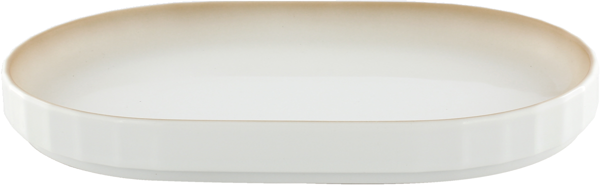 Bauscher, Edge : Gradient Beige 700746 - Platte oval, 24 x 16 cm