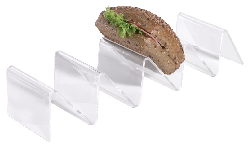 Snackablage mit 4 Fächern, Acryl, 36 x 8,5 x 7 cm